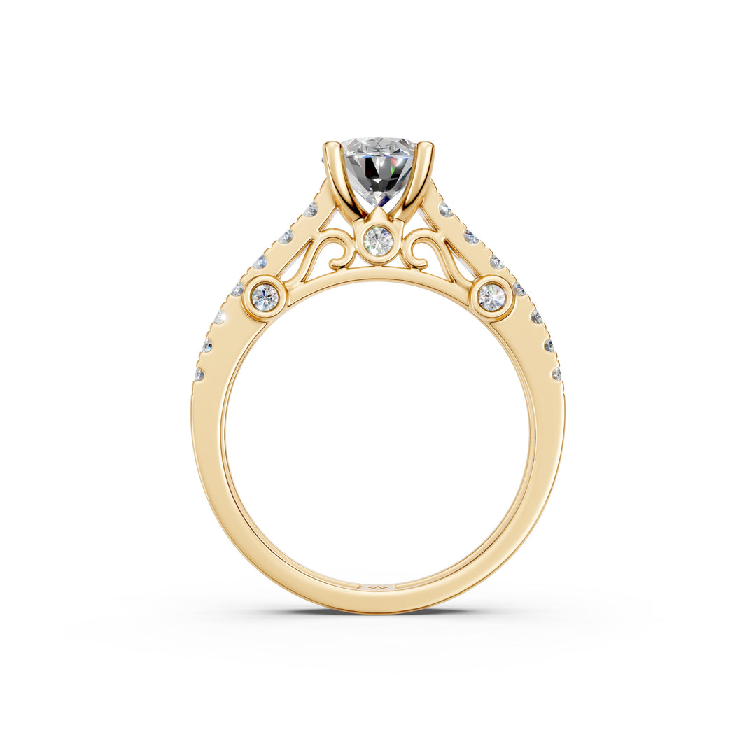 Romy Oval Solitaire Diamond Ladies Ring