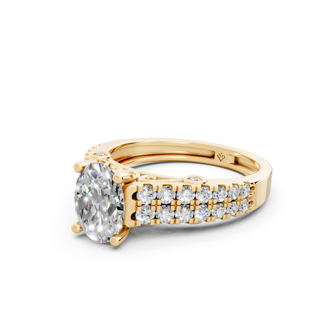 Romy Oval Solitaire Diamond Ladies Ring