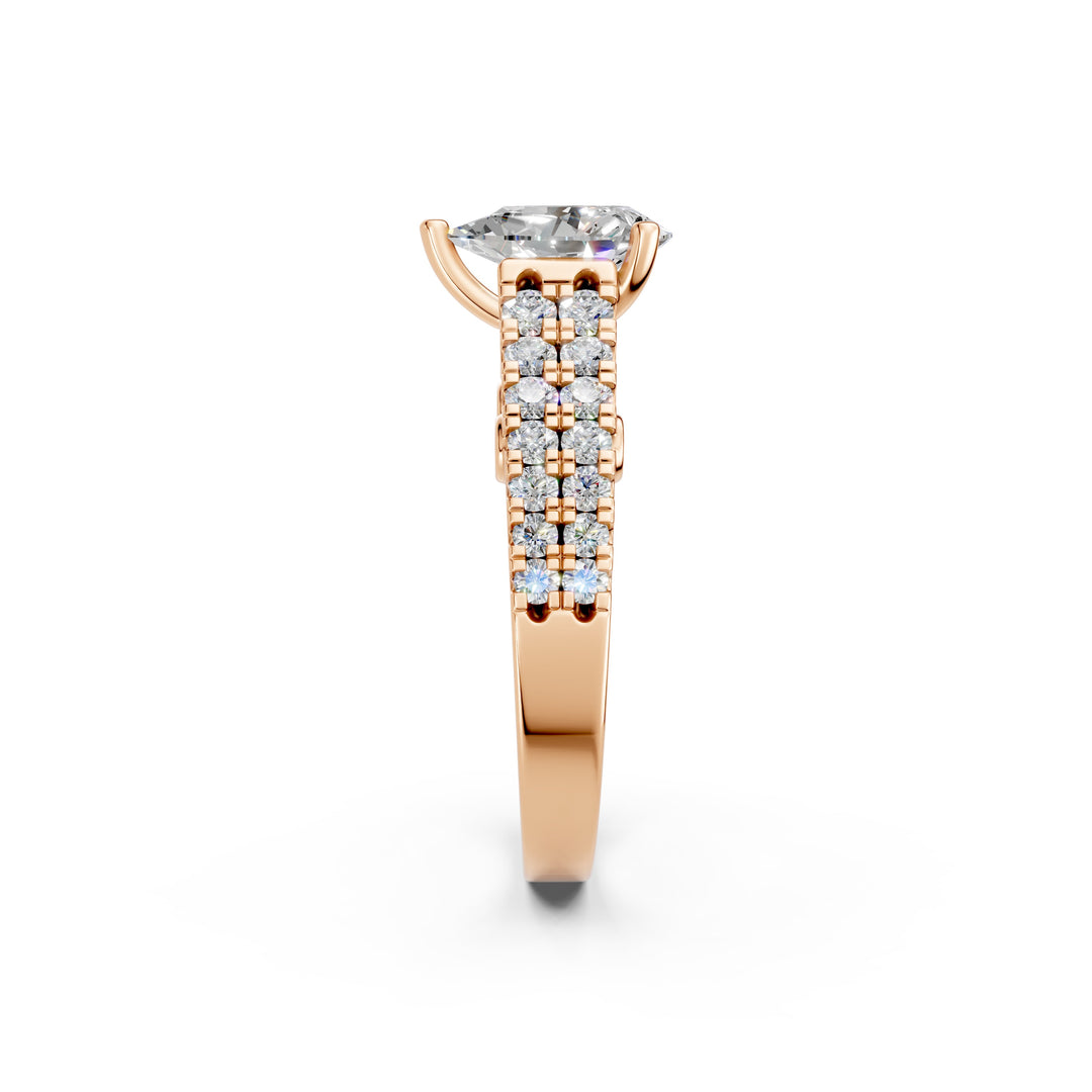 Skye Pear Solitaire Diamond Ladies Ring
