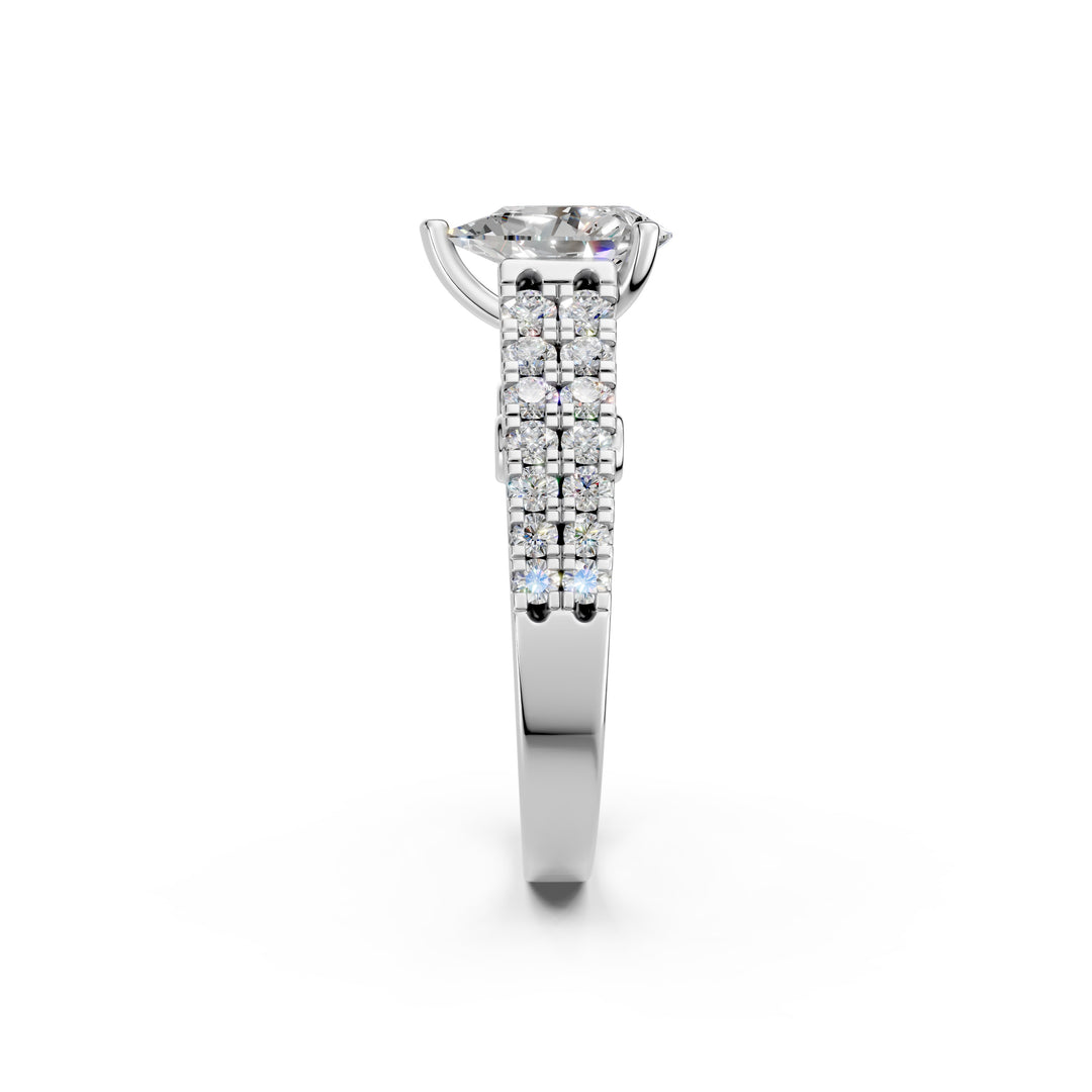 Skye Pear Solitaire Diamond Ladies Ring