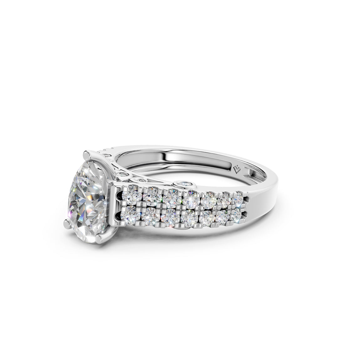 Skye Pear Solitaire Diamond Ladies Ring