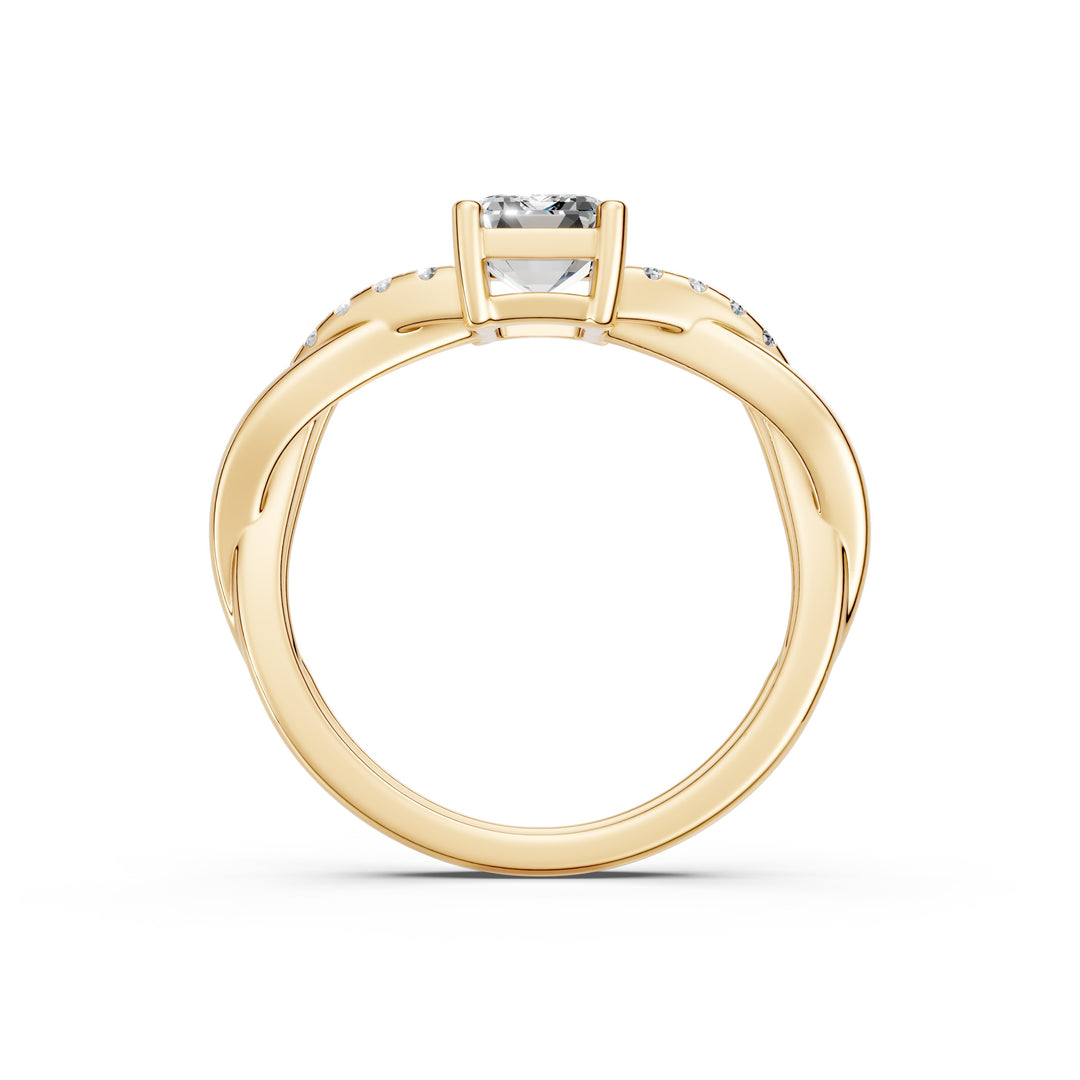 Emery Emerald Solitaire Diamond Ladies Ring