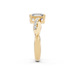 Load image into Gallery viewer, Emery Emerald Solitaire Diamond Ladies Ring
