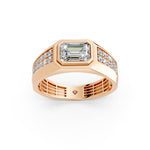 Load image into Gallery viewer, Theo Emerald Solitaire Gents Ring
