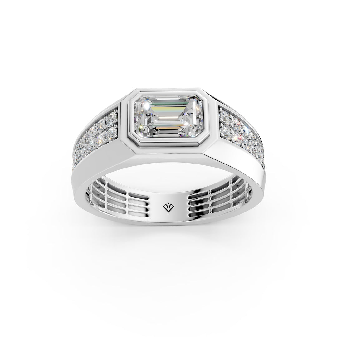 Theo Emerald Solitaire Gents Ring