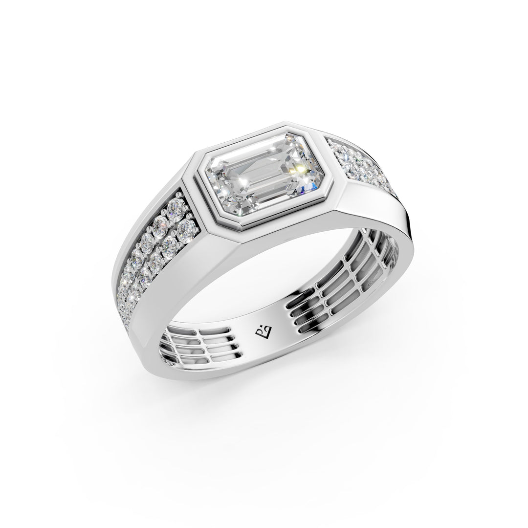 Theo Emerald Solitaire Gents Ring