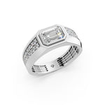 Load image into Gallery viewer, Theo Emerald Solitaire Gents Ring
