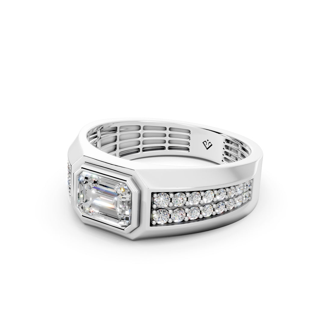 Theo Emerald Solitaire Gents Ring