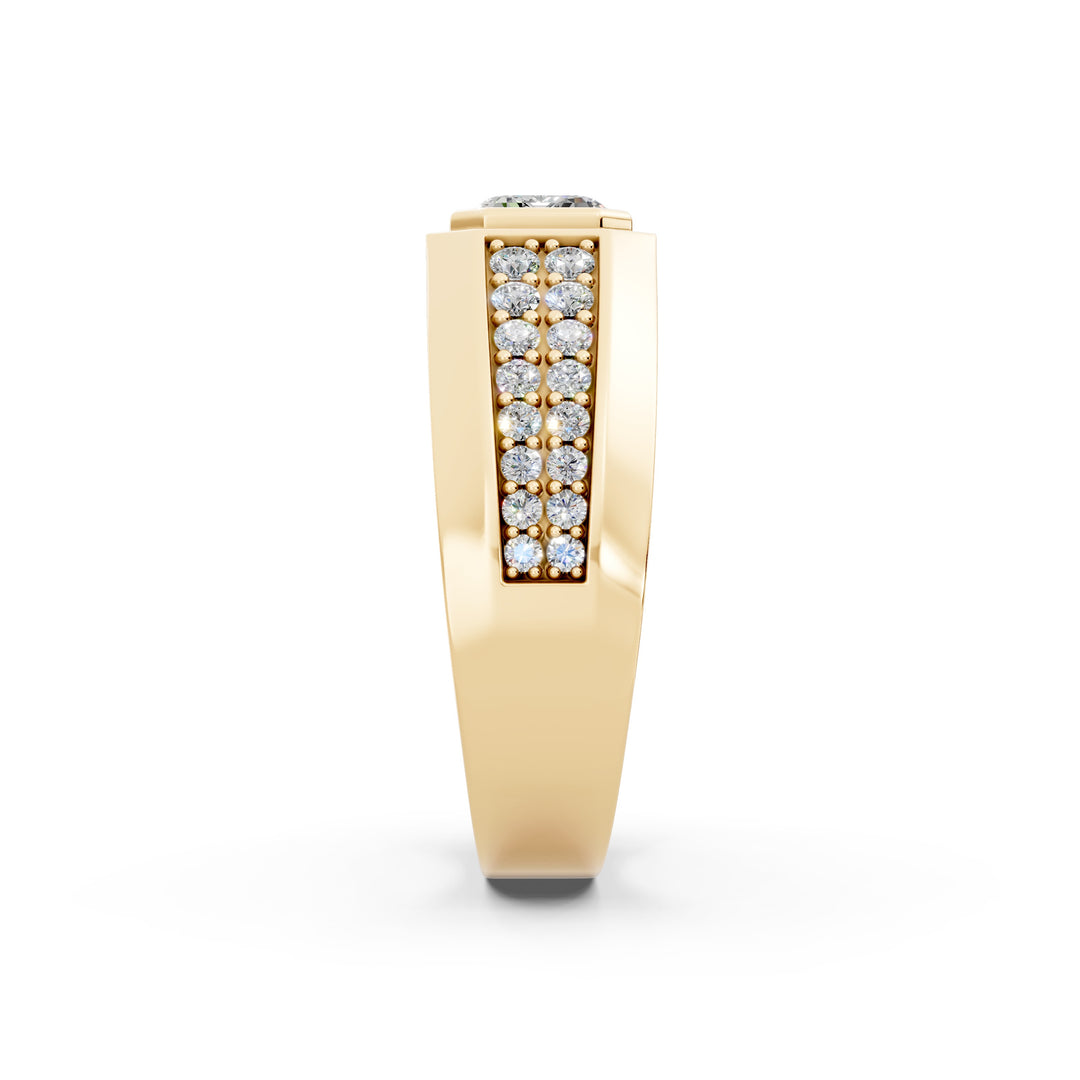 Theo Emerald Solitaire Gents Ring