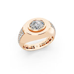 Load image into Gallery viewer, Malay Oval Solitaire Gents Ring
