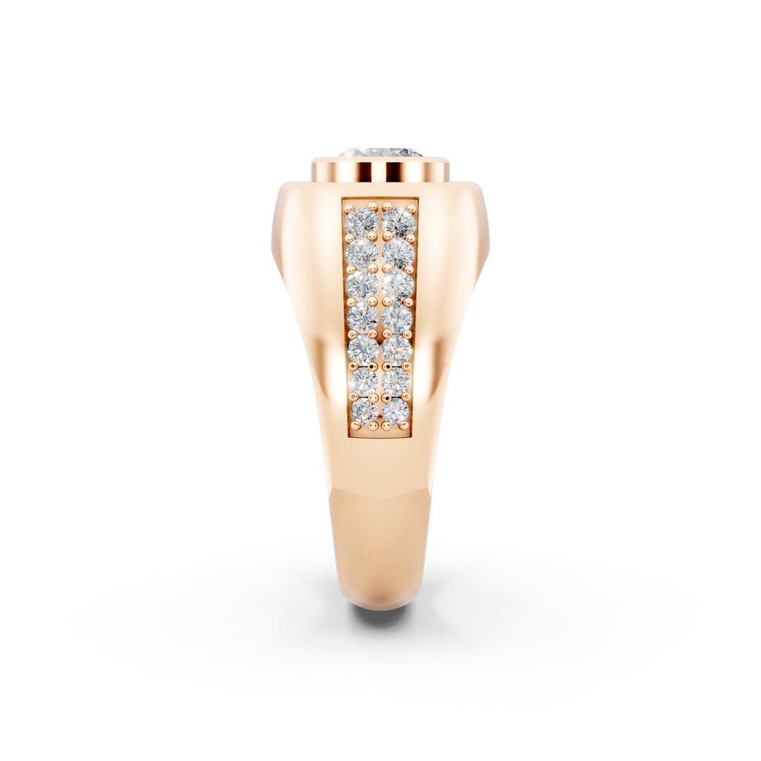 Malay Oval Solitaire Gents Ring