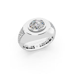 Load image into Gallery viewer, Malay Oval Solitaire Gents Ring
