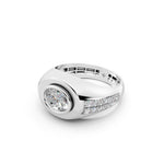 Load image into Gallery viewer, Malay Oval Solitaire Gents Ring

