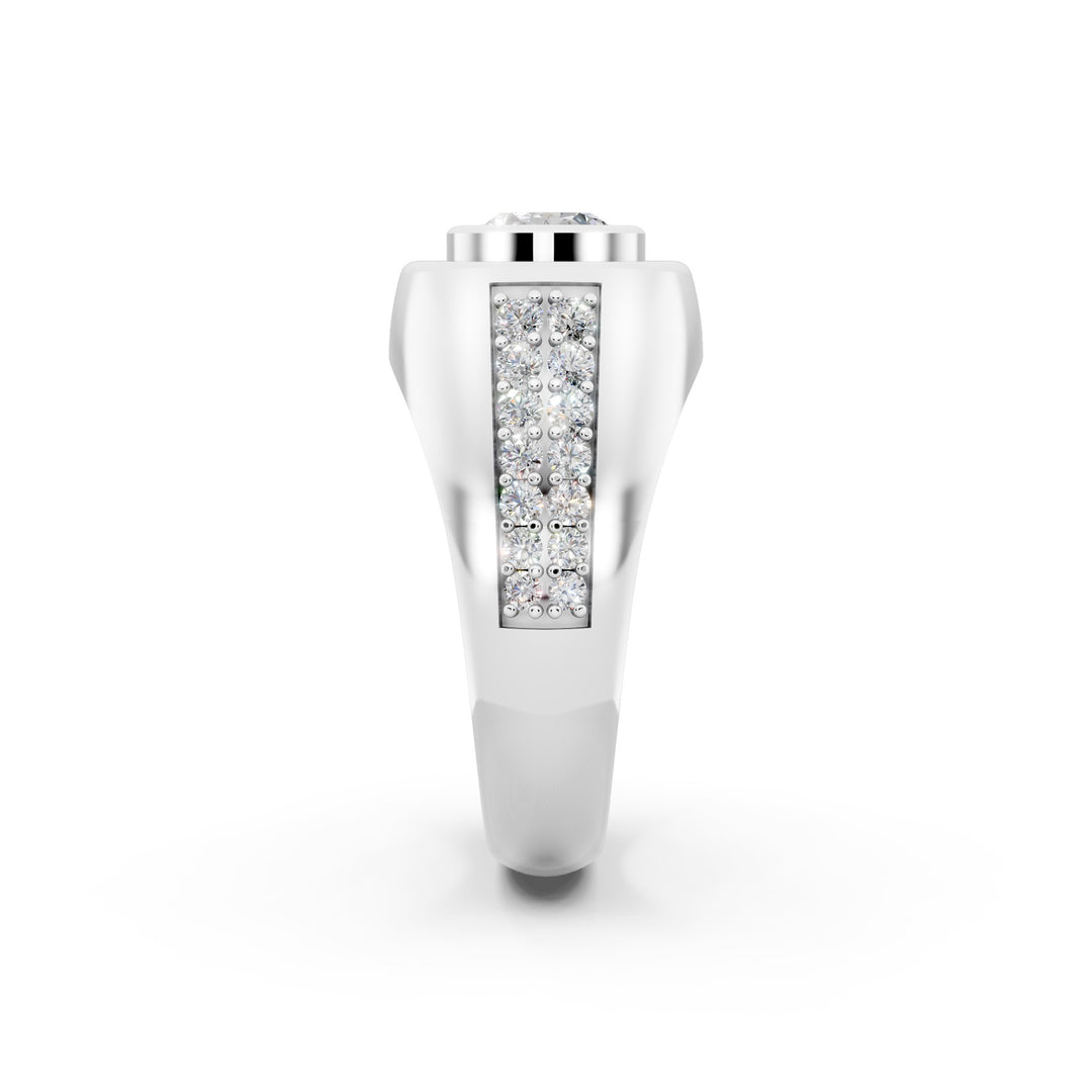 Malay Oval Solitaire Gents Ring