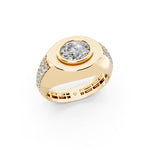 Load image into Gallery viewer, Malay Oval Solitaire Gents Ring
