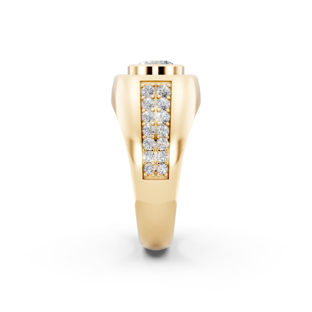 Malay Oval Solitaire Gents Ring