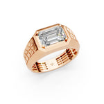Load image into Gallery viewer, Parth Emerald Solitaire Gents Ring
