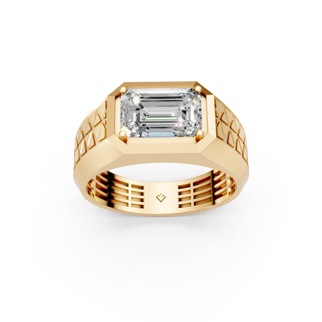 Parth Emerald Solitaire Gents Ring