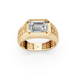Load image into Gallery viewer, Parth Emerald Solitaire Gents Ring
