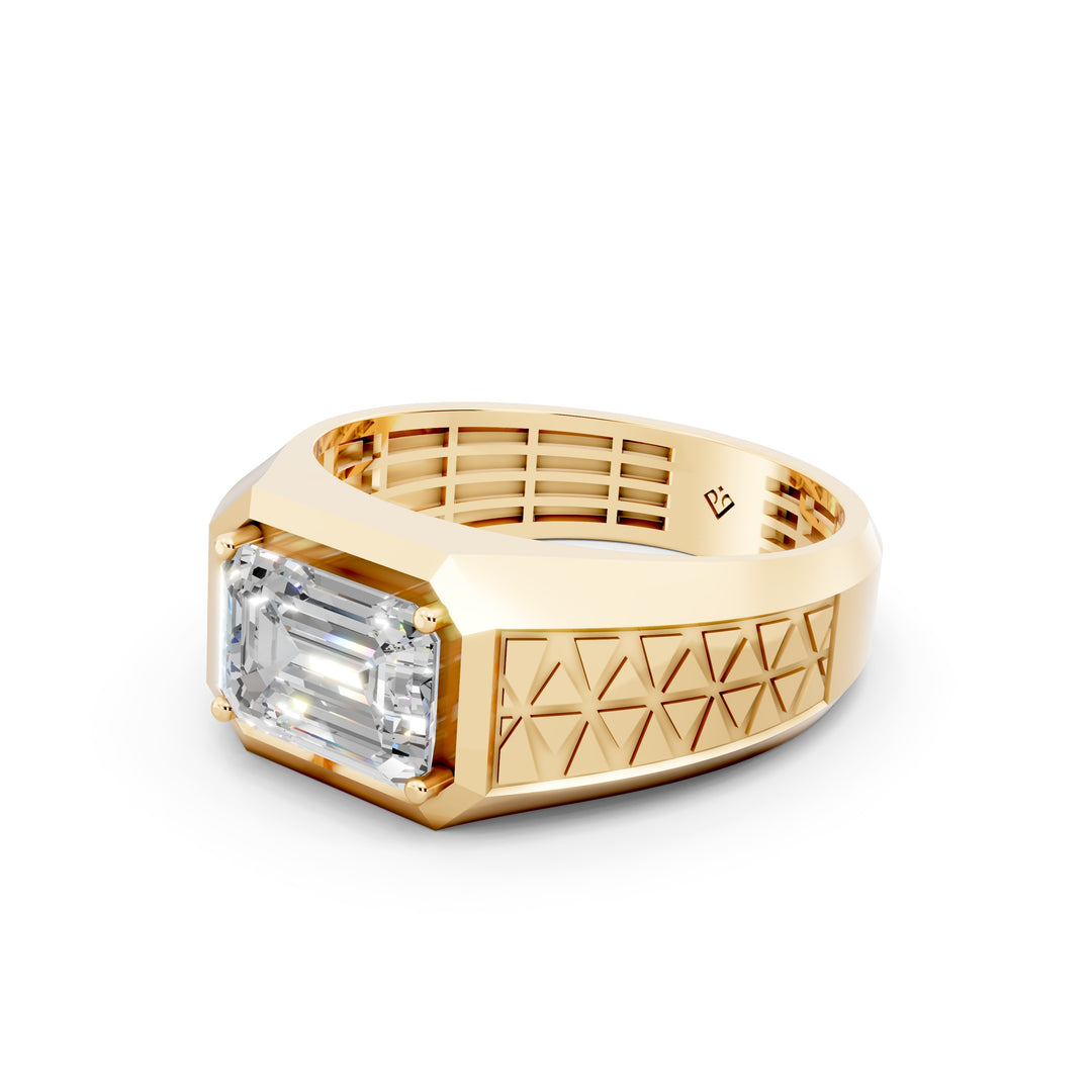Parth Emerald Solitaire Gents Ring