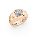 Load image into Gallery viewer, Peter Round Solitaire Gents Ring
