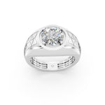 Load image into Gallery viewer, Peter Round Solitaire Gents Ring
