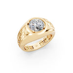 Load image into Gallery viewer, Peter Round Solitaire Gents Ring
