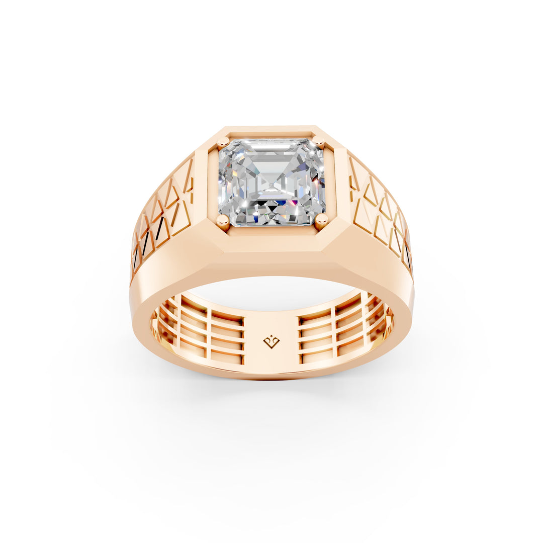 Marcus Emerald Solitaire Gents Ring