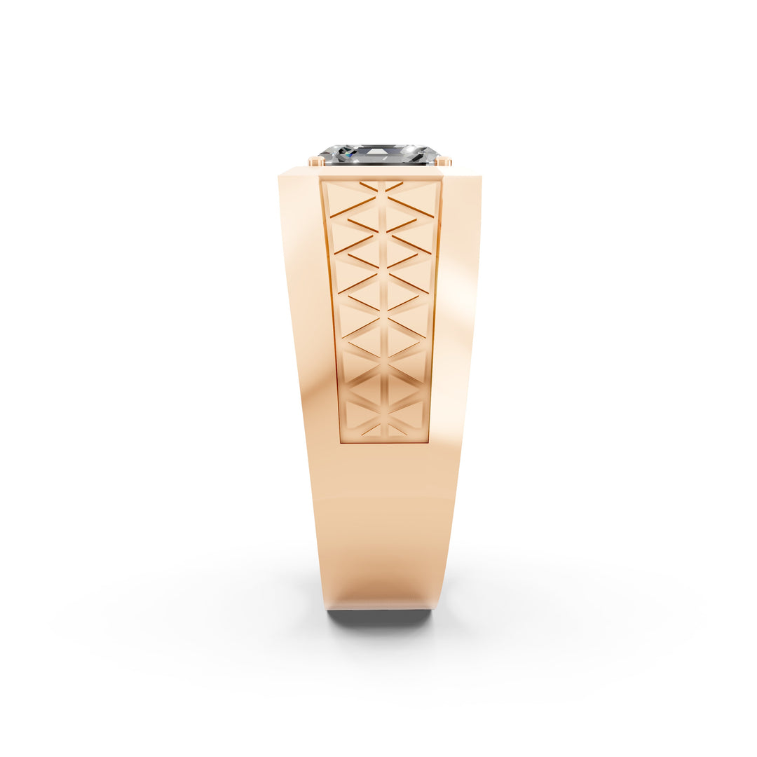 Marcus Emerald Solitaire Gents Ring