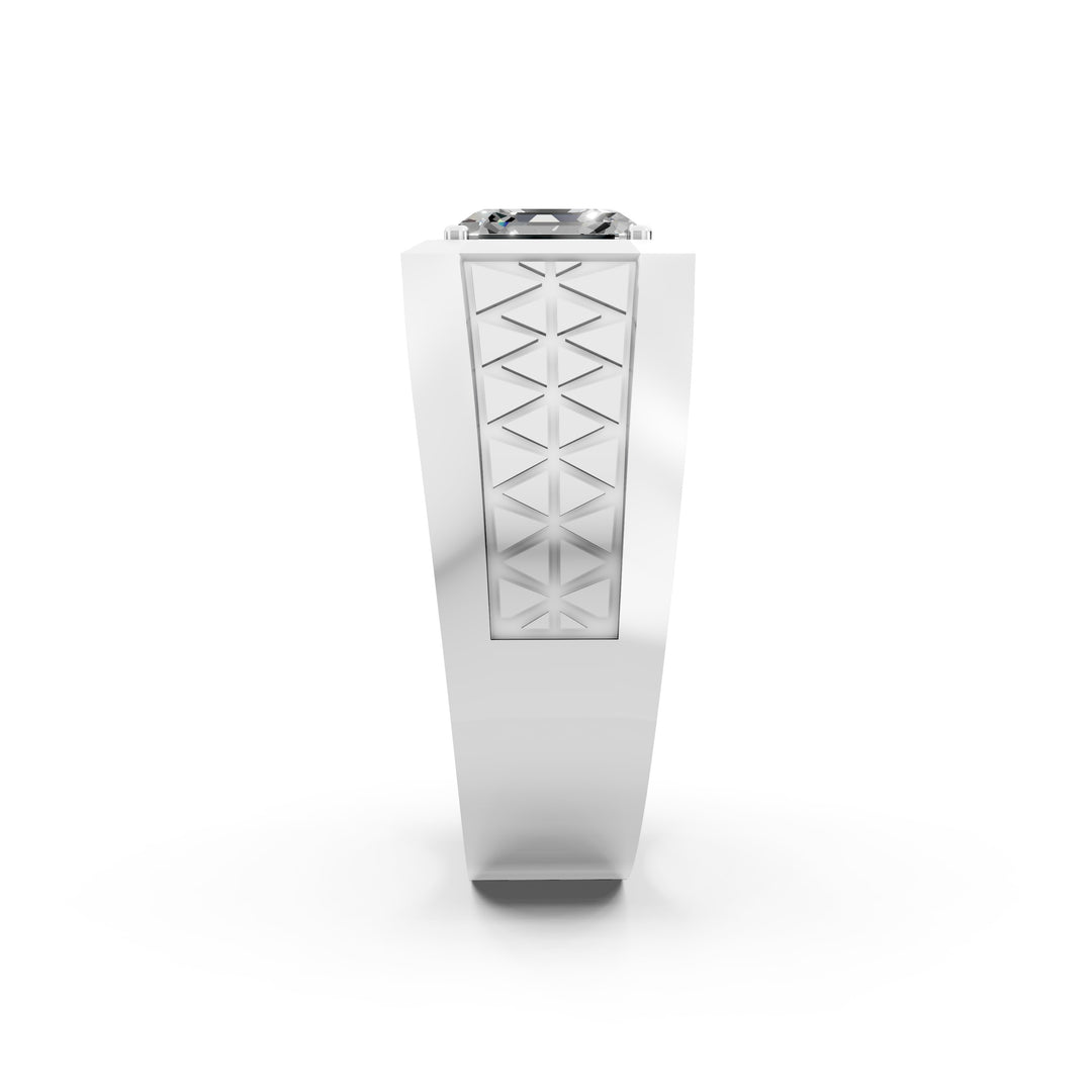 Marcus Emerald Solitaire Gents Ring