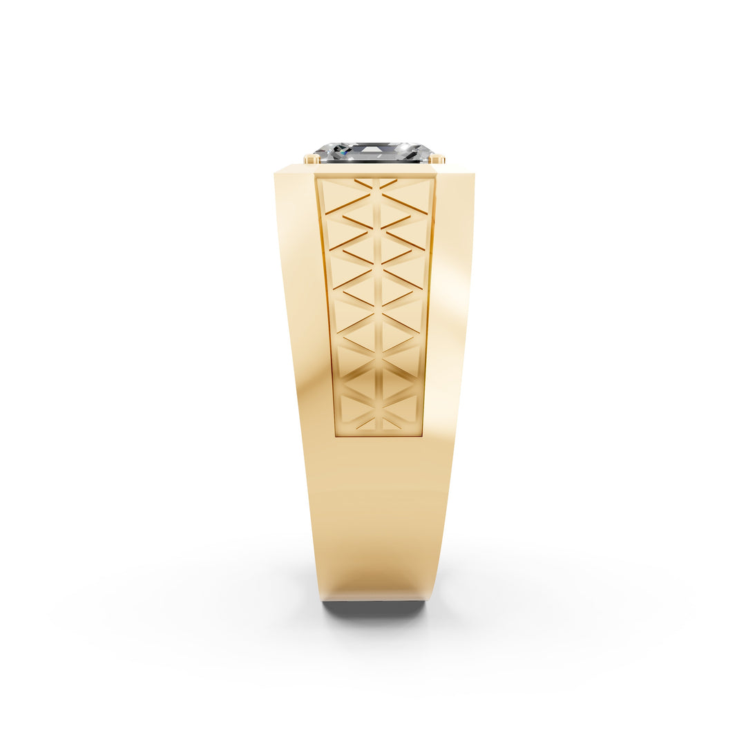 Marcus Emerald Solitaire Gents Ring