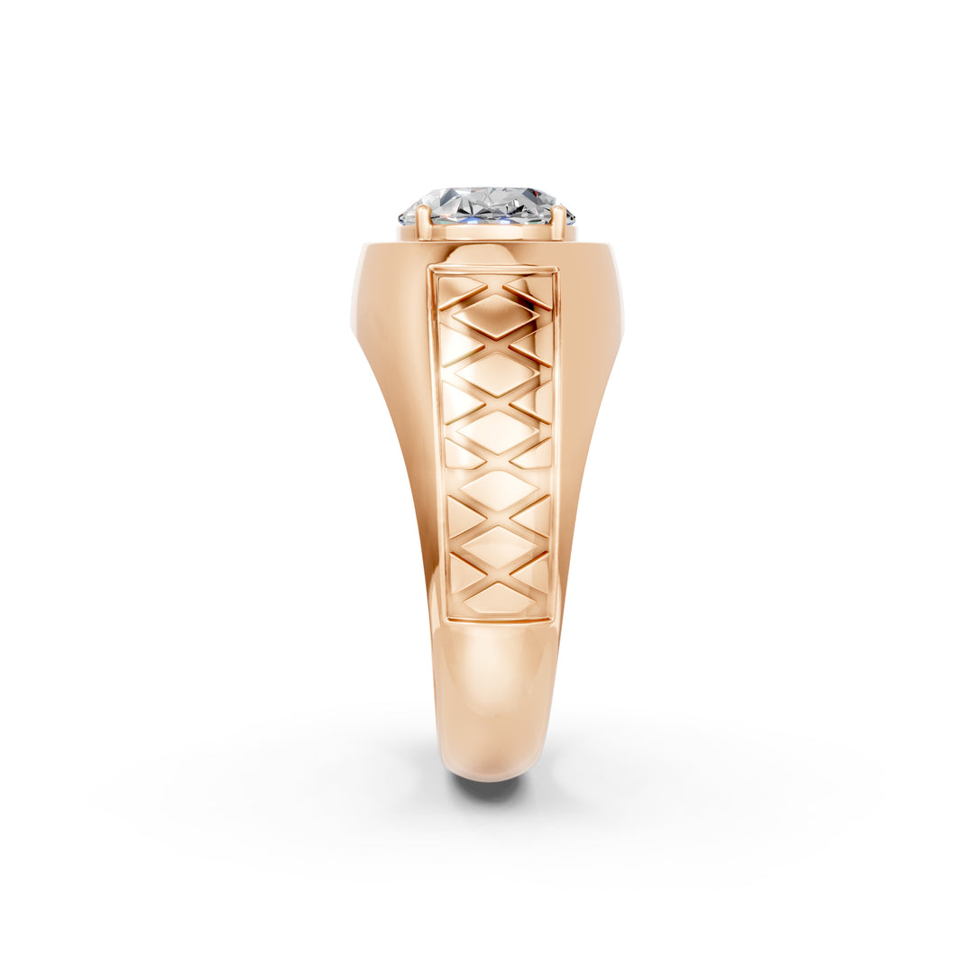 Arjun Oval Solitaire Gents Ring