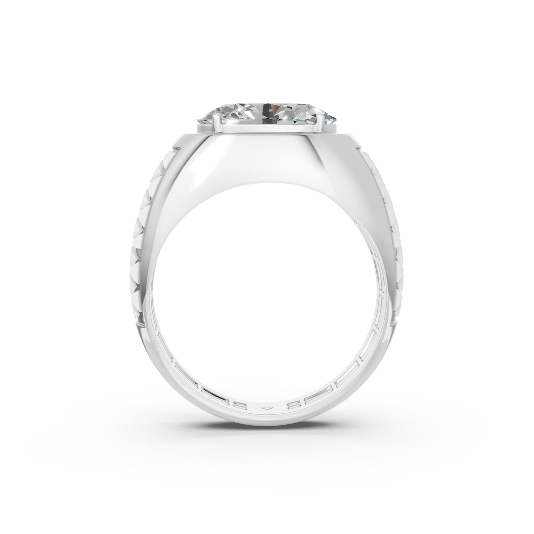 Arjun Oval Solitaire Gents Ring