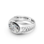 Load image into Gallery viewer, Arjun Oval Solitaire Gents Ring
