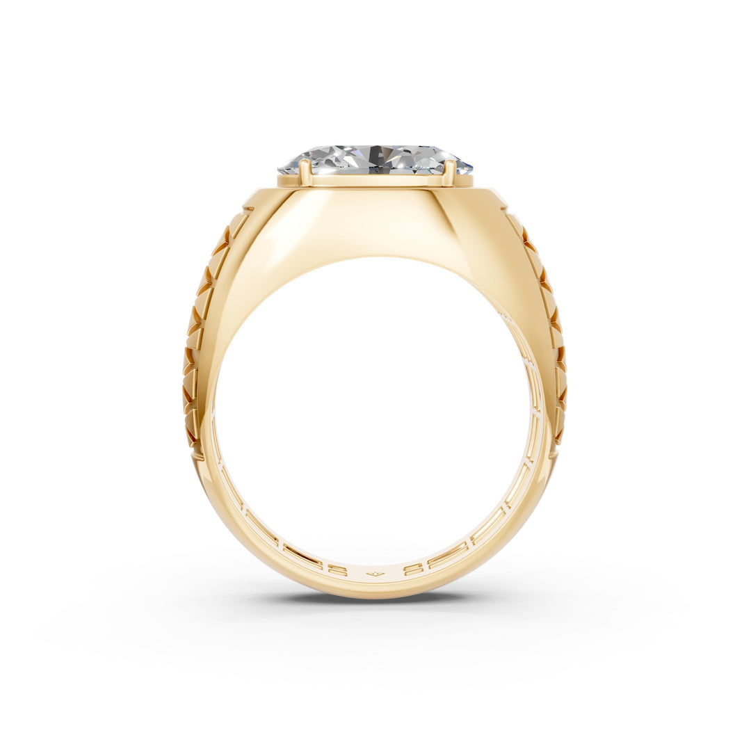 Arjun Oval Solitaire Gents Ring