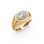 Load image into Gallery viewer, Arjun Oval Solitaire Gents Ring
