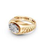Load image into Gallery viewer, Arjun Oval Solitaire Gents Ring

