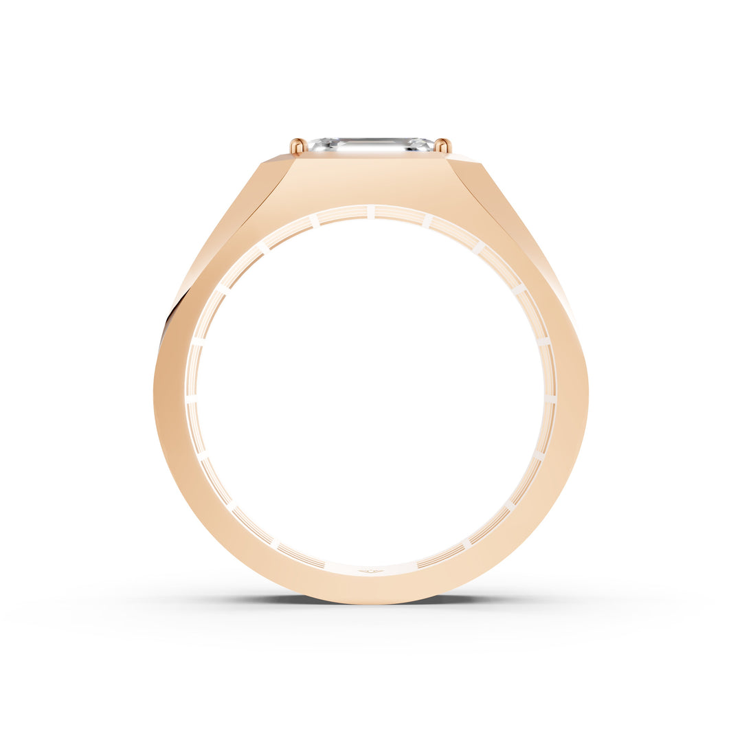 Percy Emerald Solitaire Gents Ring