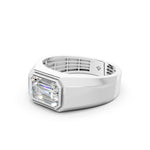 Load image into Gallery viewer, Percy Emerald Solitaire Gents Ring

