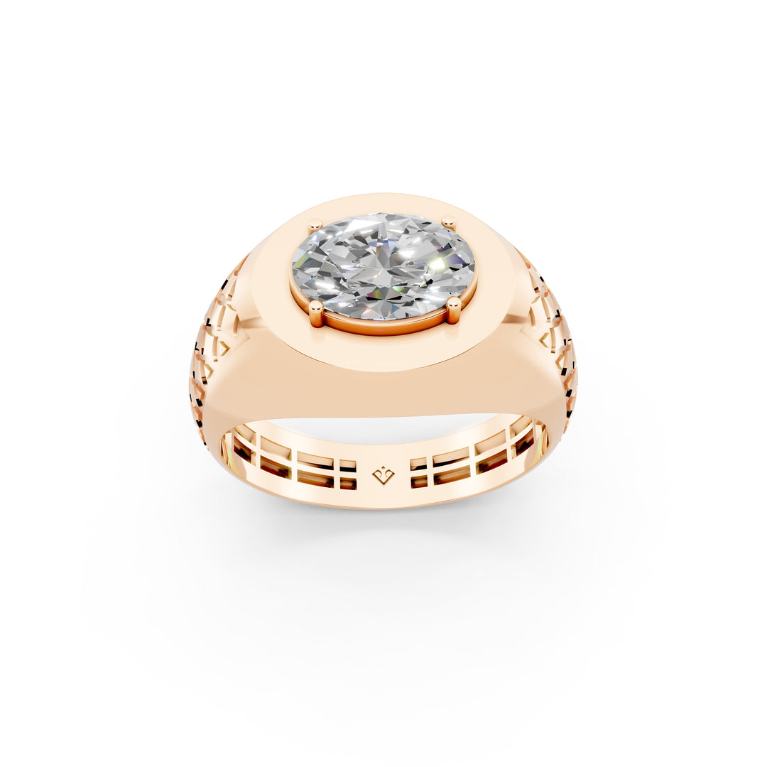 Joel Oval Solitaire Gents Ring