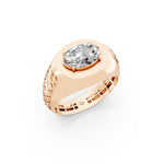 Load image into Gallery viewer, Joel Oval Solitaire Gents Ring
