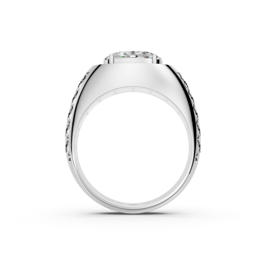 Joel Oval Solitaire Gents Ring