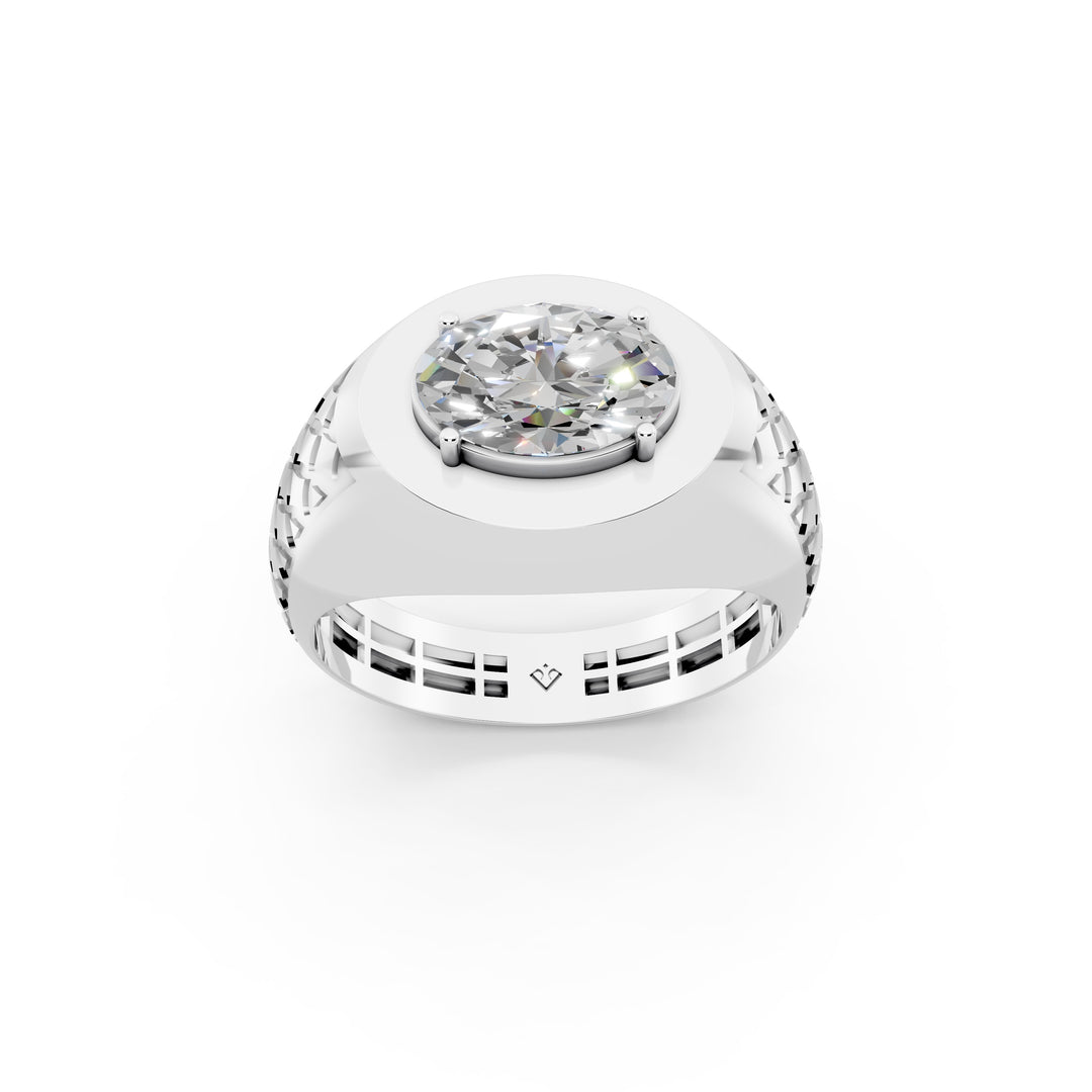 Joel Oval Solitaire Gents Ring