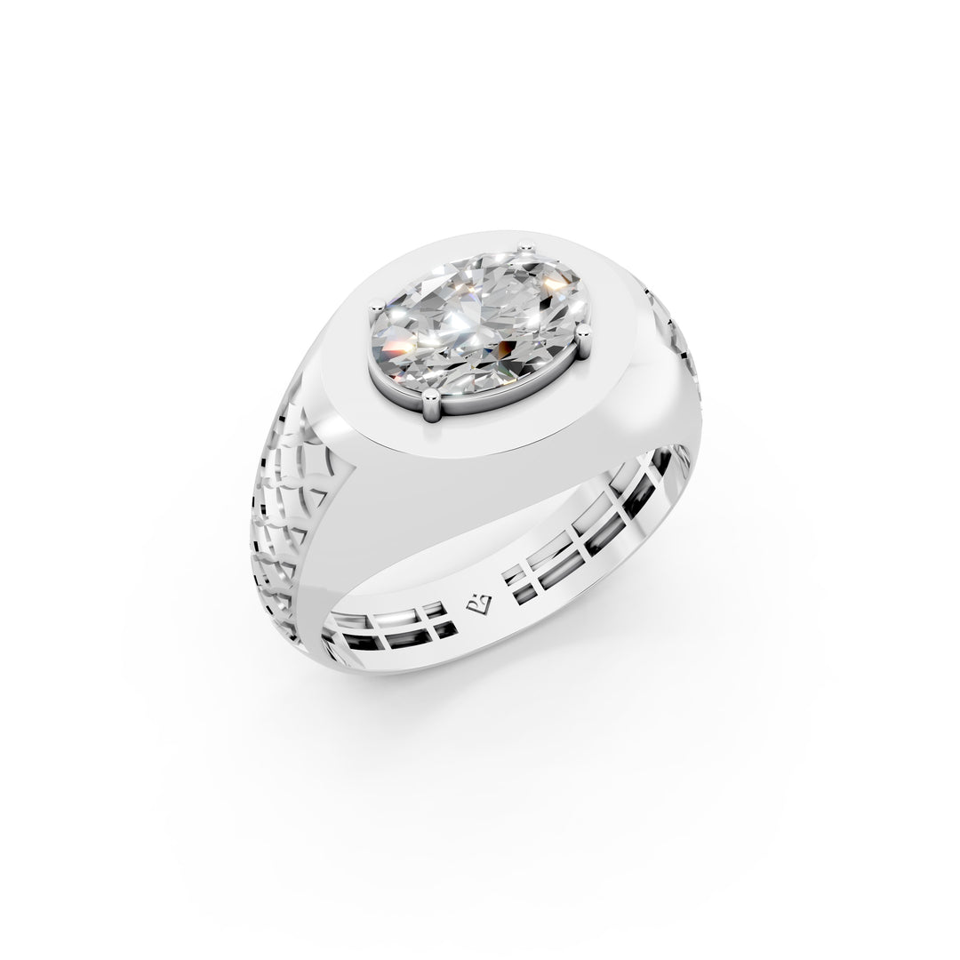 Joel Oval Solitaire Gents Ring