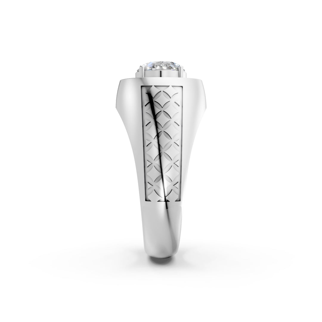 Joel Oval Solitaire Gents Ring