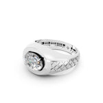 Load image into Gallery viewer, Joel Oval Solitaire Gents Ring
