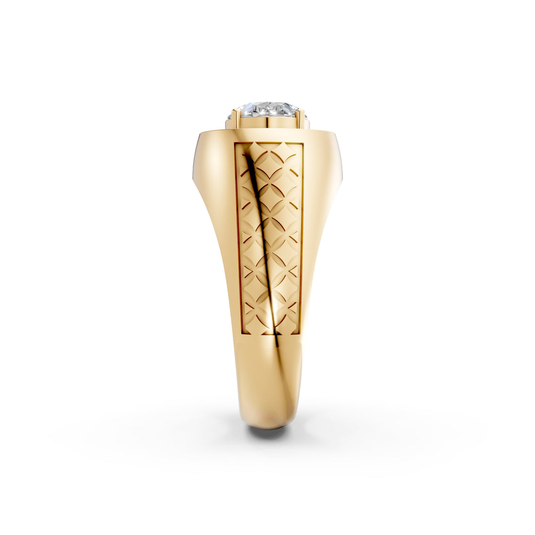 Joel Oval Solitaire Gents Ring