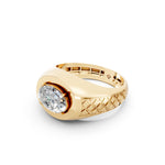 Load image into Gallery viewer, Joel Oval Solitaire Gents Ring
