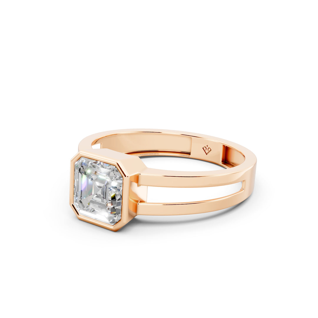 Arisa Emerald Solitaire Diamond Men Ring