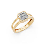 Load image into Gallery viewer, Arisa Emerald Solitaire Diamond Men Ring
